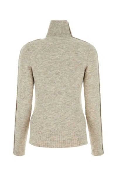 Isabel Marant Melange Sand Nylon Blend Malo Sweater In Brown
