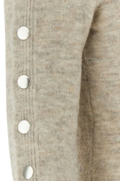 Isabel Marant Melange Sand Nylon Blend Malo Sweater In Brown