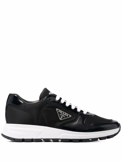 Shop Prada Re-nylon Sneakers Shoes In Black
