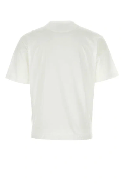 Shop Prada Man White Cotton T-shirt