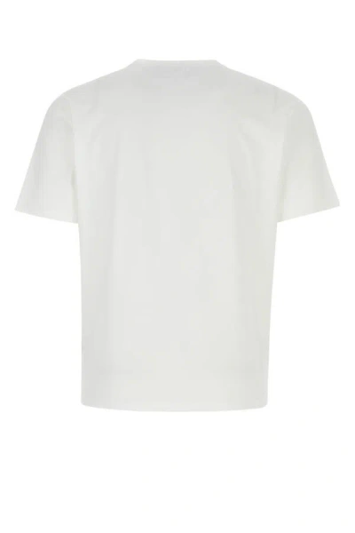 Shop Prada Man White Stretch Cotton T-shirt