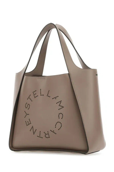 Shop Stella Mccartney Woman Dove Grey Alter Mat Stella Logo Handbag In Gray