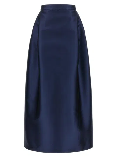 Shop Alberta Ferretti 'mikado' Skirt In Blue