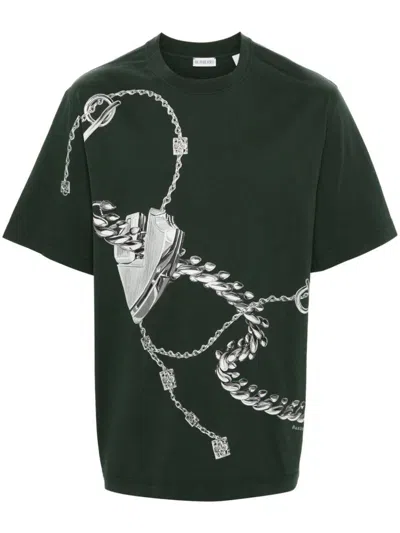 Shop Burberry T-shirt Clothing In Green