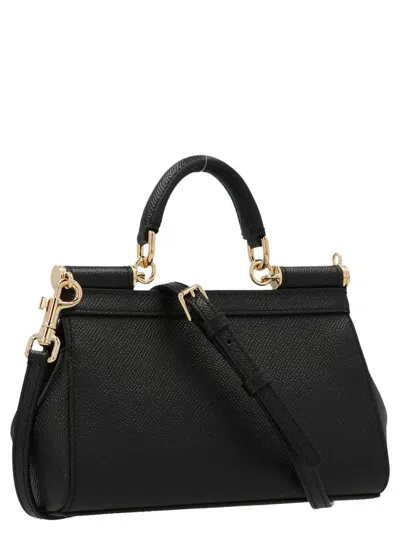 Shop Dolce & Gabbana 'sicily' Small Handbag In Black