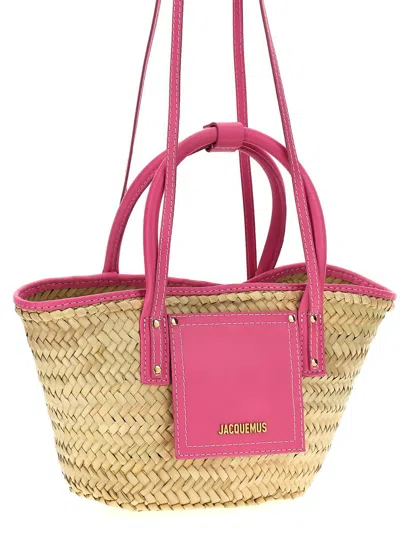 Shop Jacquemus 'le Petit Panier Soli' Shopping Bag In Fuchsia