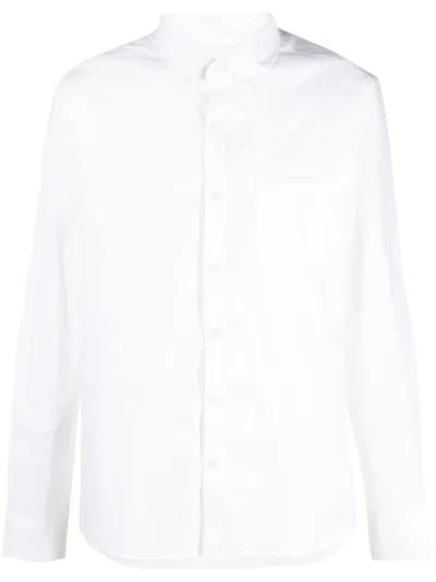 Shop Michael Kors Ls Slm Bd Oxford Str Clothing In White