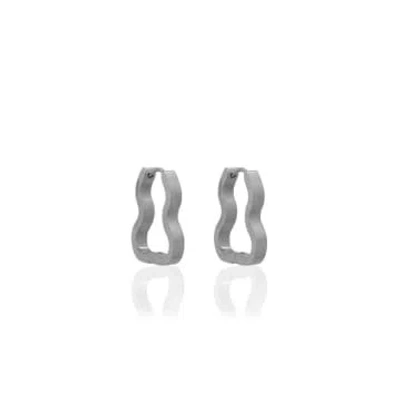 Shop A Weathered Penny Arya Hoops Silver In Metallic