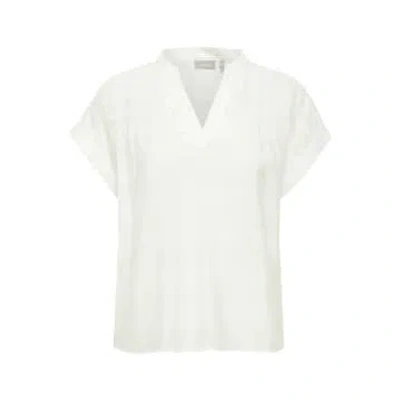Shop Fransa Tiians Blouse In The Lack Of Blank In White