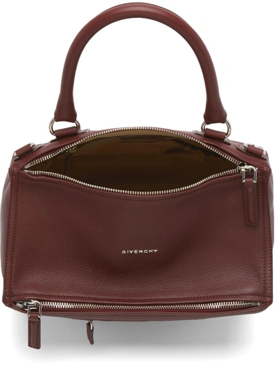 Shop Givenchy Burgundy Medium Pandora Bag