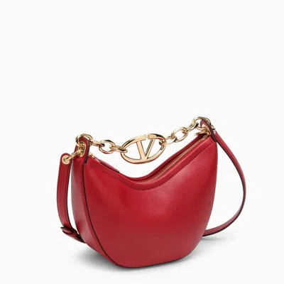 Shop Valentino Vlogo Moon Red Mini Hobo Bag