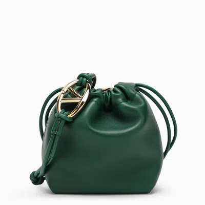 Shop Valentino Garavani | Vlogo Pouf Amazon Green Mini Bucket Bag