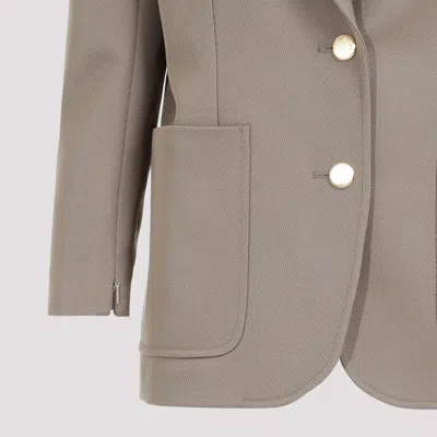 Gucci Single-breasted Wool Blazer In Brown