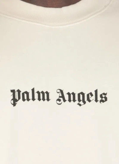 Shop Palm Angels Sweatshirt With Logo In Neutrals