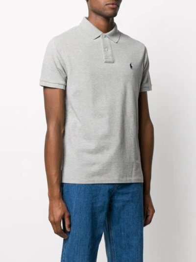 Shop Polo Ralph Lauren Short Sleeves Polo Shirt In Grey