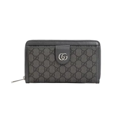 Shop Gucci Grey Textile Gg Supreme Print Wallet