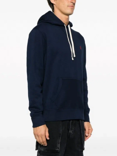 Shop Polo Ralph Lauren Hoodie With Logo In Blue
