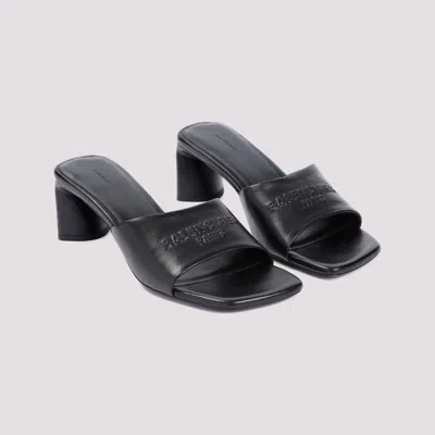 Shop Balenciaga Black Sheep Leather Dutyfree Sandal