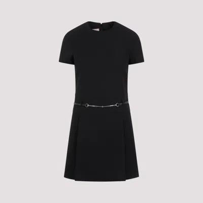 Shop Gucci Black Silk Dress