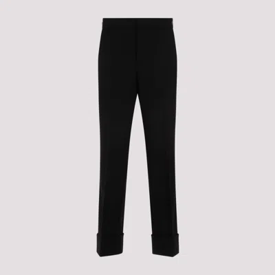 Gucci Chic Black Viscose Blend Pants For Women In Black