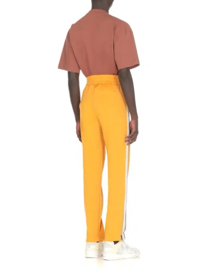 Shop Palm Angels Pants With Logo In Orange