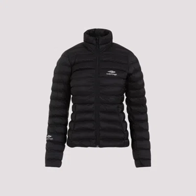 Shop Balenciaga Ski Fitted Black Polyamide Puffer Jacket