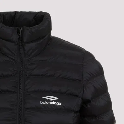 Shop Balenciaga Ski Fitted Black Polyamide Puffer Jacket