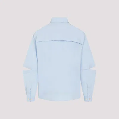 Shop Gucci Sky Blue Cotton Shirt
