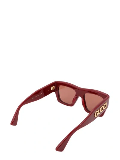 Shop Gucci Acetate Sunglasses In Red