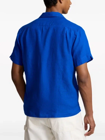 Shop Polo Ralph Lauren Short Sleeves Shirt In Blue