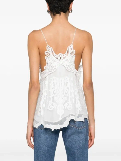 Shop Isabel Marant Victoria Guipure-lace Tank Top In White