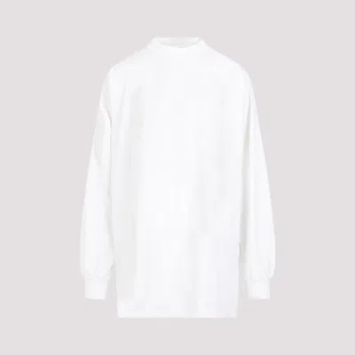 Shop Balenciaga Stretched White Pink Cotton T-shirt