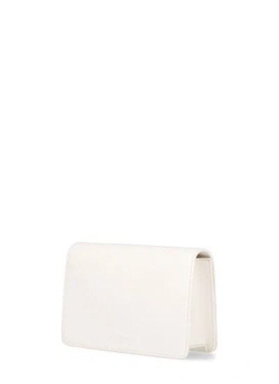 Shop Elisabetta Franchi Shoulder Bag With Logo In Neutrals