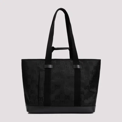 Shop Gucci Black Nylon Tote Bag