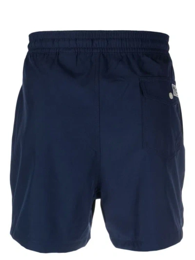 Shop Polo Ralph Lauren Navy Blue Elasticated Swimwear