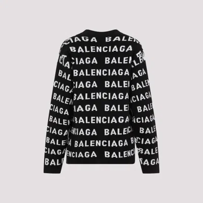 Shop Balenciaga All-over Black White Cardigan