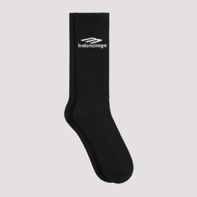 Shop Balenciaga Black Polyester Socks