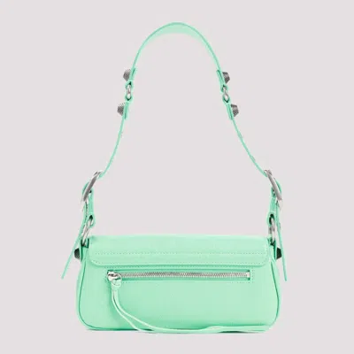 Shop Balenciaga Le Cagole Xs Mint Green Lamb Leather Shoulder Bag