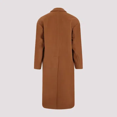 Shop Gucci Brown Burnt Camel Wool Coat