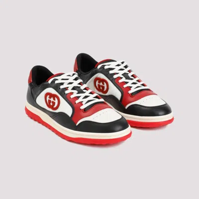 Shop Gucci Black Leather Mac80 Sneakers