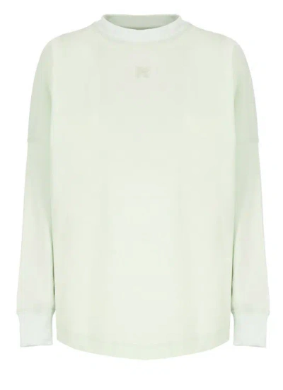Shop Palm Angels Monogram Over T-shirt In Green