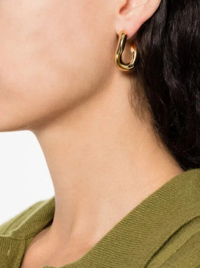Shop Isabel Marant Links Sculpted-hoop Earrings In Gold