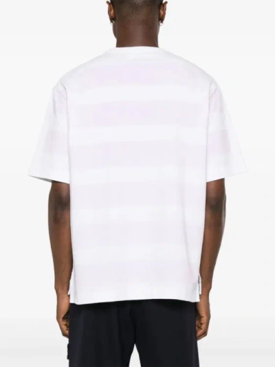 Shop Stone Island Logo-print White Jersey T-shirt