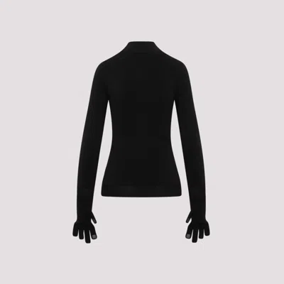 Shop Balenciaga Gloves Black Polyamide Sweater