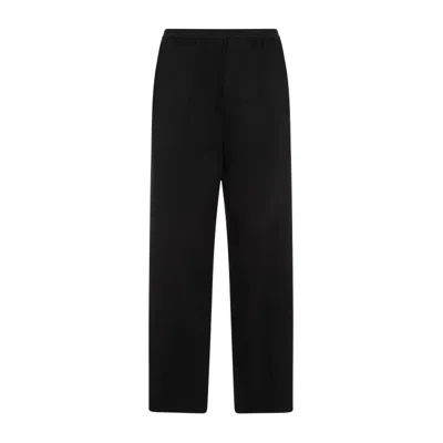 Shop Balenciaga Elastic Black Wool Pants