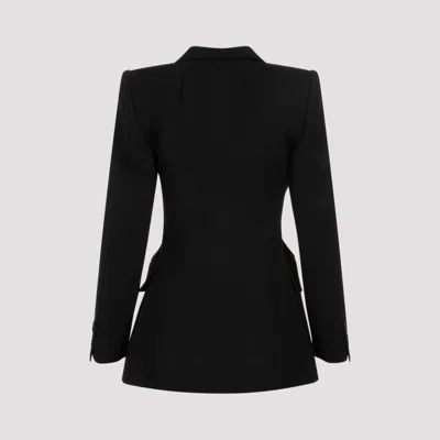Shop Balenciaga Db Hourglass Black Wool Jacket