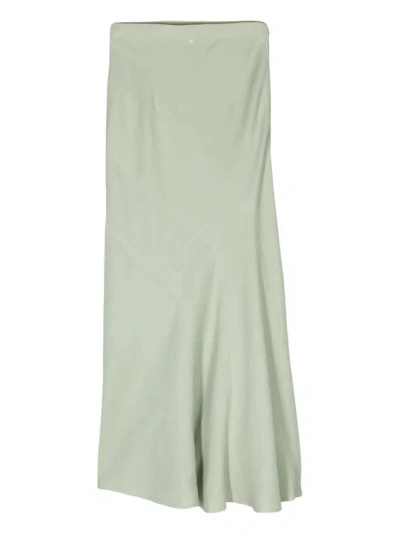 Shop Lorena Antoniazzi Godet Green Maxi Skirt