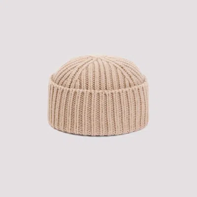 Shop Gucci Beige Rib Knit Wool Hat In Neutrals