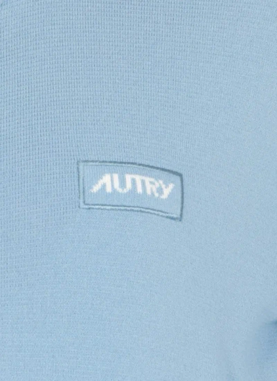Shop Autry Viscose Jacket With Logo In Blue