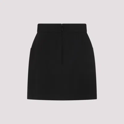 Shop Gucci Black Silk Mini Skirt